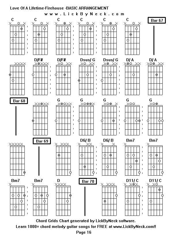 Chord Grids Chart of chord melody fingerstyle guitar song-Love Of A Lifetime-Firehouse -BASIC ARRANGEMENT,generated by LickByNeck software.